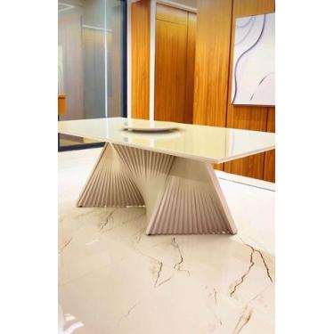 Imagem de Mesa Madeira Maciça Base Torcida 2,2x1,0m - Opala - Harmonia - Harmoni