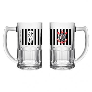 Imagem de Caneca De Chopp Cerveja Corinthians 340ml Oficial Licenciada Futebol -