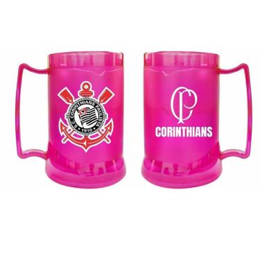 Imagem de Caneca De Gel Corinthians Rosa Timão