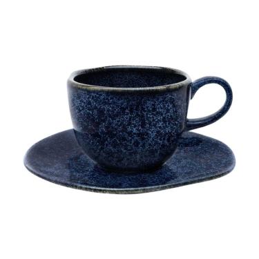 Imagem de Jogo 6 xícaras chá grande 220ml ryo safira porcelana -oxford