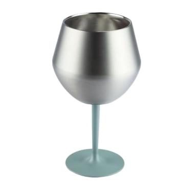 Imagem de Taça Copo Térmico De Aço Inoxidável 2 Em 1 14oz Para Gin Vinho Cerveja Drink Bebidas Para Festas De Fim De Semana Copo Cerveja Mantém Bebida Fresca E Seguro(Prata)