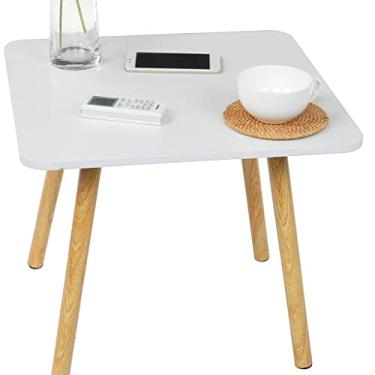 Imagem de Mesa de centro quadrada para sala de estar, mesa lateral de madeira, sala de estar, pequena mesa de centro, decoração de móveis para casa (cor: D, tamanho: 50 x 50 x 42 cm) (D 50 x 50 x 42 cm)