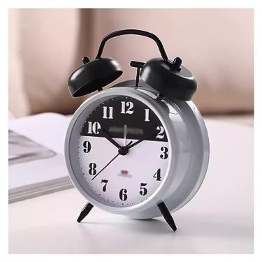 Imagem de Despertadores Despertadores para pessoas com sono pesado, despertador com sino duplo para quarto, cabeceira, mesa, luz noturna, relógio digital operado por bateria (Cor: B) (C )