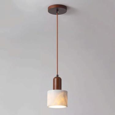Imagem de YQSLQZZ Luminária pendente de mármore vintage, luzes de teto suspensas para cabeceira, lustre pequeno vintage de cabeça única, para sala de jantar, cozinha, ilha, corredor, pias