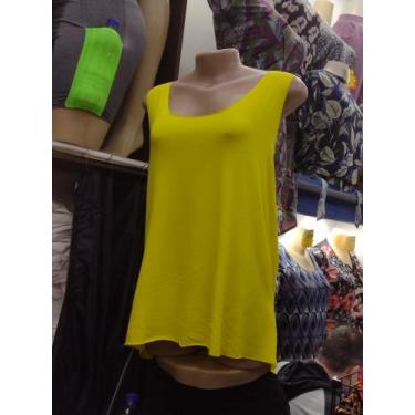 Imagem de Regata feminina de malhar - Proença moda fitness , Amarelo, tamanho un