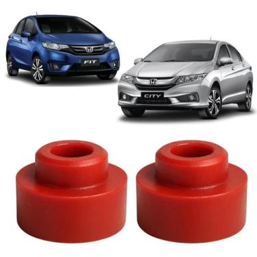 Imagem de Par Calço de Mola Traseiro 4cm Honda Fit City - Borfix