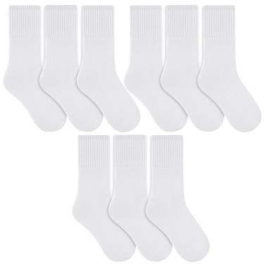 Imagem de Kit 9 Pares de Meia Selene Esportiva Cano Longo Masculina - Branco