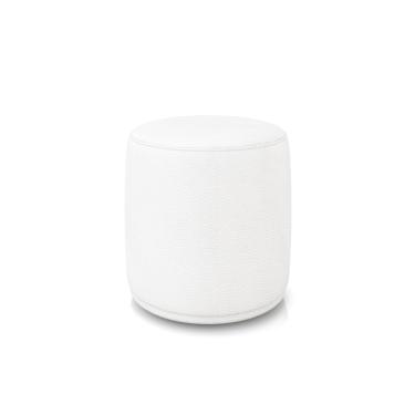 Imagem de Puff Redondo Orgânico para Sala Malu Sintético Branco M11 - D'Rossi