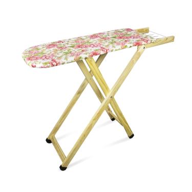 Imagem de Tábua de Passar Roupa Dobrável de Madeira Layla 2 Níveis Estampada G02 - D'Rossi