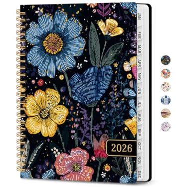 Imagem de Agenda 2026 – Agenda semanal e mensal, janeiro de 2026 a dezembro de 2026, agenda de calendário 2026 com encadernação em espiral, bolso interno, perfeito para material escolar de escritório em casa