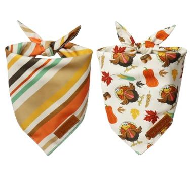 Imagem de Realeaf Bandanas de Ação de Graças para cães grandes e GG (GG)