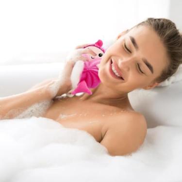 Imagem de Buchas de banho de animais, bucha corporal de desenho animado, bucha, esponja, pufe, esponja de banho, esponja de malha para lavagem, esfoliante (sereias)