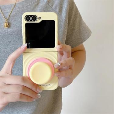 Imagem de Capa para Galaxy Z Flip5 com bolinhas coloridas e magnética, com suporte, capa rígida fofa (para Galaxy Z Flip5/04)