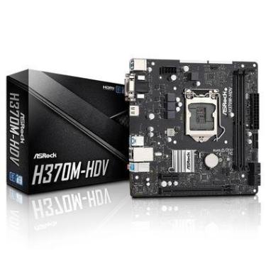 Imagem de Placa-Mãe AsRock, Intel 1151, 2xDDR4, HDMI, DVI e VGA, 9ª Geração - H370M-HDV