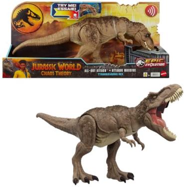 Imagem de Jurassic World, Dinossauro de Brinquedo, Ataque Total T. Rex, Conexão com Jogo de Realidade Aumentada, Para Crianças a Partir de 4 Anos, Mattel