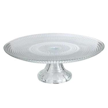 Imagem de Prato Para Bolo Oriental Em Vidro Com Pé 27 Cm - Dynasty