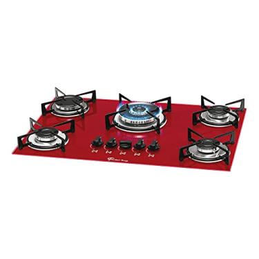 Imagem de FISCHER COOKTOP À GÁS 5 BOCAS TRIPLA CHAMA MESA VIDRO ROUGE BIVOLT - 1743-15738