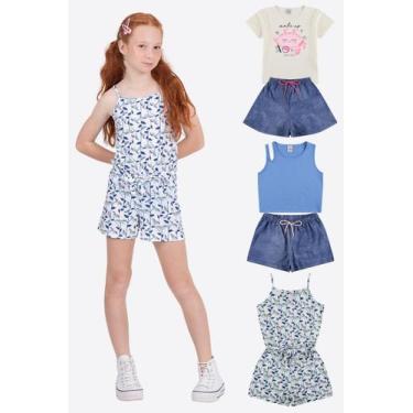 Imagem de Kit 3 Conjuntos Infantil Menina Azul - Vida Costeira Oficial, 8