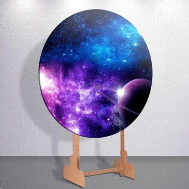 Imagem de Decoração infantil festa com painel redondo capa Astronauta Galaxia Es