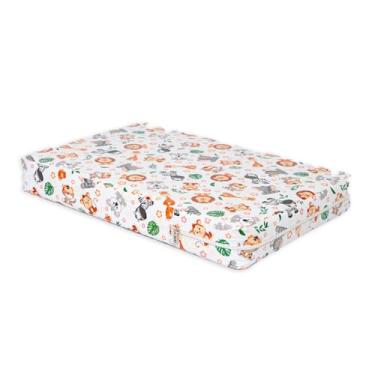 Imagem de Trocador de Fraldas para Bebê Modelo Plus, Impermeável, PVC, 40x60cm,Antifúngico, para Cômoda, 0+ Meses (Laranja Safari)