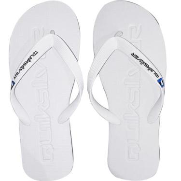 Imagem de Chinelo Quiksilver Molokai Debossed Branco e Azul, 41/42