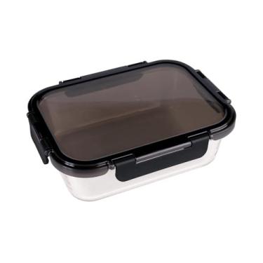 Imagem de Mor - Pote Refratário Retangular com Tampa Preta 1 Litro