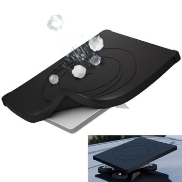 Imagem de EAZUSE Starlink Mini capa, Starlink Mini capa protetora de silicone líquido acessórios para acampamento ao ar livre protetor de arranhar granizo preto