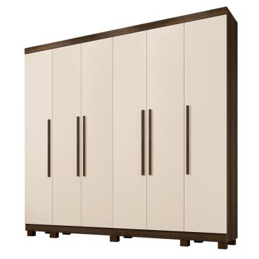 Imagem de Guarda Roupa Atlanta 6 Portas 6 Gavetas 12 Prateleiras - Benetil