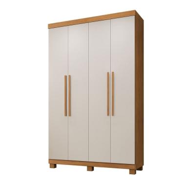 Imagem de Guarda Roupa Milão 4 Portas 3 Gavetas 5 Prateleiras - Benetil