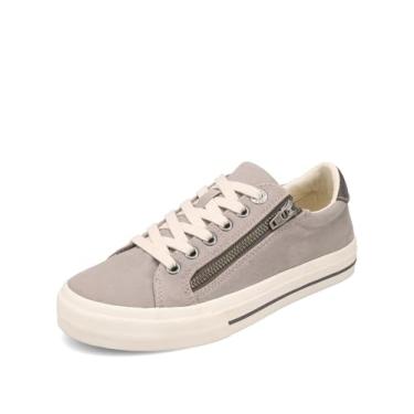 Imagem de Taos Z Soul Tênis feminino – Tênis plataforma elegante com palmilha removível, suporte de arco, amortecimento premium, ajuste de cadarço e zíper de fácil acesso, Cinza/grafite envelhecido, 36