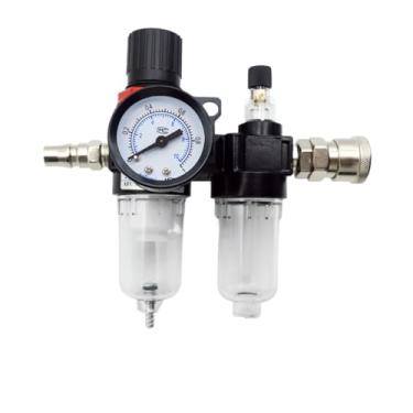 Imagem de Filtro separador de óleo e água do compressor ar G1/4 - Compatível com modelos AFC2000, AFR2000, AL2000 para regulação pressão