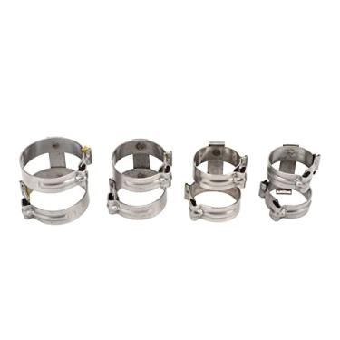 Imagem de 4 peças de braçadeiras de mangueira de ar condicionado, braçadeiras de mangueira de aço inoxidável, anéis de fixação de conector de junta de tubo AC, ferramentas de encaixe de pinça de crimpagem para