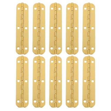 Imagem de 10 dobradiças de piano resistentes de ferro de 180 graus para madeira, pequenas caixas de porta dobrável DIY ferragens para móveis