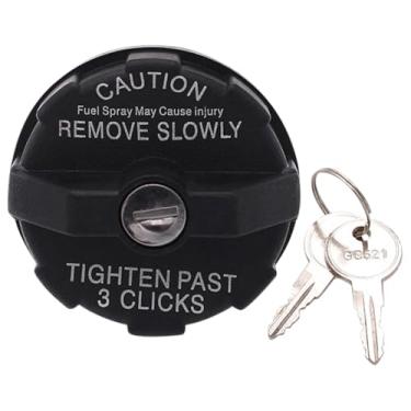 Imagem de YiZenion 82400041 Tampa de combustível preta com travamento compatível com Jeep Wrangler TJ 1997-2000, YJ 1991-1995, Comanche MJ XJ 1986-1999, Dodge Stratus JA 1994-1998, Chrysler Cirrus JA, substitui