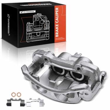 Imagem de A-Premium Conjunto de pinça de freio a disco do passageiro dianteiro com suporte compatível com modelos selecionados Nissan - D21 1987-1994, NP300 2010-2013, Pathfinder 1989-1995, Pickup 1995-2004