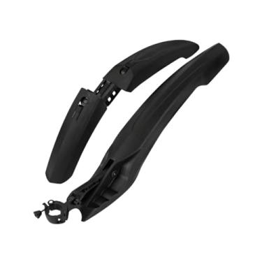 Imagem de Para-lamas coloridos para bicicleta, remoção rápida, para-lama para mountain bike, 66 cm de comprimento, lanterna traseira para lama, para carro único com luzes de LED.(Black)