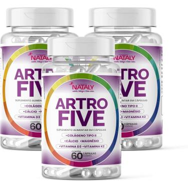 Imagem de Kit Com 3 - Artrofive Colágeno Tipo II 60 Capsulas de 500mg Nataly-Unissex