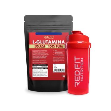 Imagem de Suplemento em Pó Red Fit Nutrition L-Glutamina Pura Importada 1Kg-Unissex