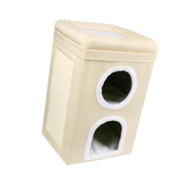 Imagem de Ｂｅｓｇａ Casa dobrável para gatos, condomínio coberto, multiuso, móveis, proteção, esconderijo para gatos, casa para gatos para dormir e se exercitar