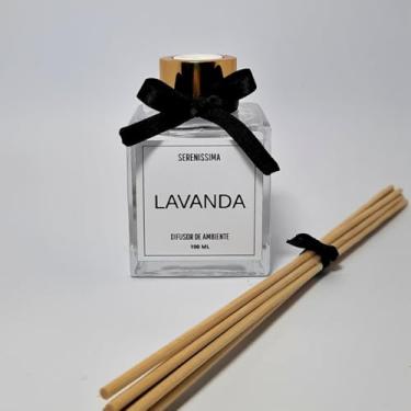 Imagem de Difusor de Ambiente com Varetas de Madeira 100ml - Frasco de Vidro com Essência Premium - Lavanda