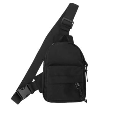 Imagem de Bolsa Tiracolo Com Alça Transversal Pequena Mini Bag Pochete Ombro Cintura Shoulder Unissex Impermeável (Preto)
