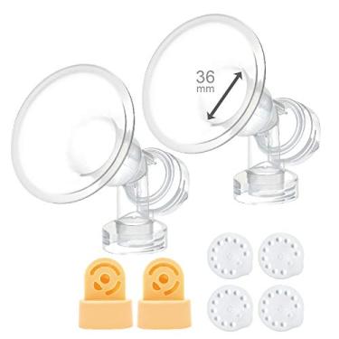 Imagem de Acessórios para bomba de leite Maymom para bombas Medela em estilo, protetores de seios grandes mm, 2GG, 36 mm