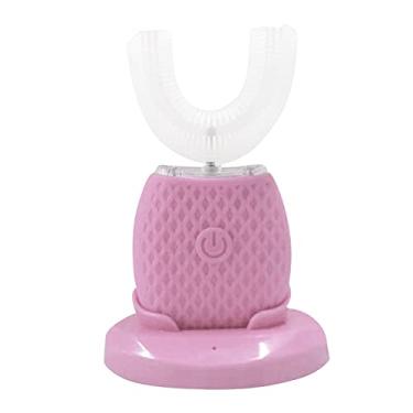 Imagem de Escova de Dentes Elétrica em Forma U para Adultos 360 Graus Sem Fio Recarregável Automática com Timer Automático 30s IPX7 Limpeza Ultrassônica Alta Frequência