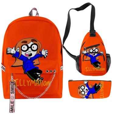 Imagem de Conjunto de mochilas escolares Illymations Cartoon Kids, 3 unidades