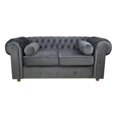 Imagem de Sofá 2 Lugares Chesterfield - Mvel 5, Cinza New Velu 012 JR