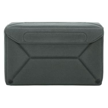 Imagem de NonMiFyR Bolsa dobrável para câmera com compartimentos internos, proteção para lentes, estojo portátil para fotografia com revestimento interno à prova de, Grey L