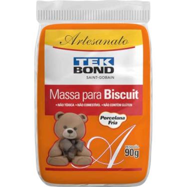 Imagem de Massa de Porcelana Fria, Tekbond, Biscuit, 90 Gramas, Laranja, Caixa com 6
