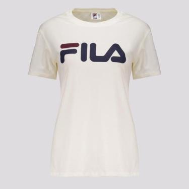 Imagem de Camiseta Fila Letter Premium II Feminina, Off white, M