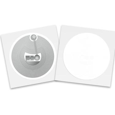 Imagem de NTAG215 Adesivos de etiqueta branca de papel cobre - 50 peças por pacote, etiquetas NFC de 25 mm de diâmetro com chips NTAG215, adesivos RFID personalizáveis para negócios, promoções e inventário