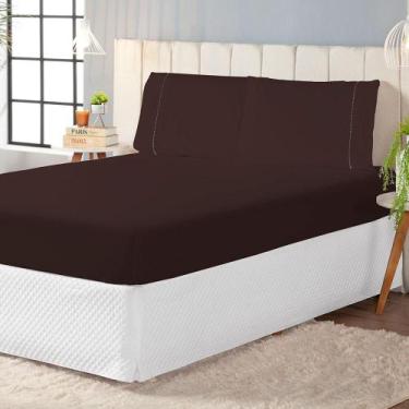 Imagem de jogo de cama 3 peças SOLTEIRO, CASAL, QUEEN E KING 400 fios - SAFIRA E